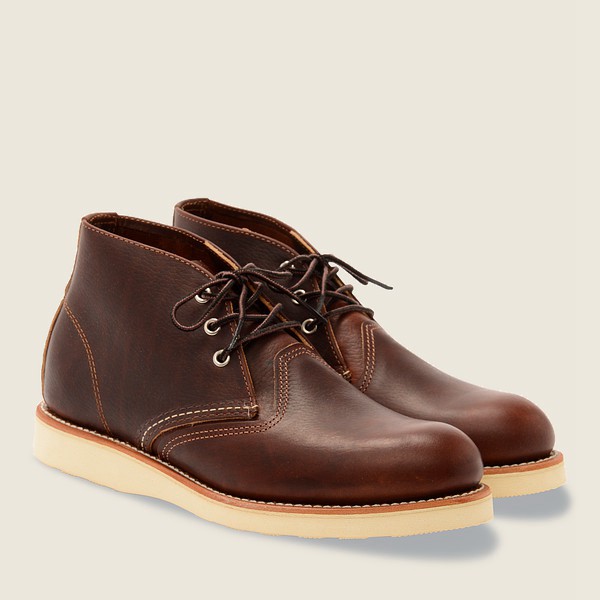 Mens Red Wing Work - Chukka Oil-slick Leather - Heritage Shoes Brown - OMA052714